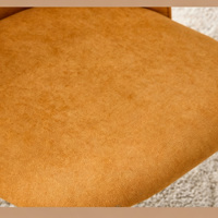 Chaise de salle à manger moderne en tissu rembourré, chaise d'appoint en forme de coquille incurvée avec pieds en métal noir pour salle à manger, cuisine, maison