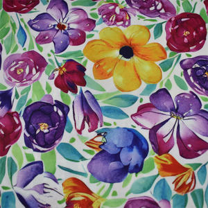 Palm Print Pastel Pink Nursery Palms Tropical Imprimé sur Pétale Signature Polyester <span class=keywords><strong>Tissu</strong></span> en mousseline de soie pour robe - Product Image 2