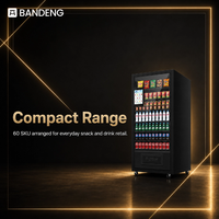 Distributeur automatique de boissons et de snacks BANDENG 6610SS 10T, conçu avec une boîte de commande portable, idéal pour les projets d'approvisionnement commercial