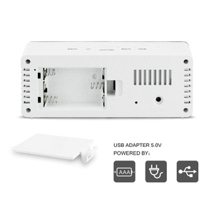 LED Mirror Alarm <b>Clock</b> <b>Digital</b> Snooze Table <b>Clock</b> Wake up Light Electronic Large Time Temperature Display Home Decoration <b>Clock</b> - Product Image 2