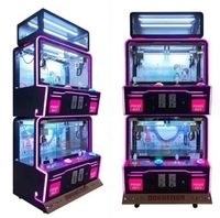 Guangzhou FactorWholesale Cadeau Poupée Jeu Machine monnayeur 4 Joueurs Mini Bonbons Grabber Jouet Griffe Grue Machine à vendre