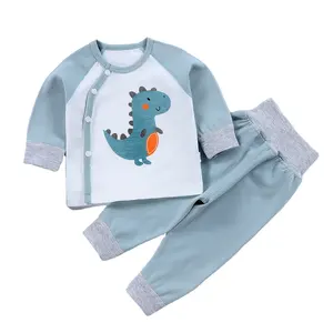 Custom cotton Baby boy And Girls Pajamas Two-piece Set Homewear kids cotton pajamas baby clothing