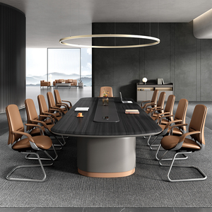 <b>Office</b> Meeting Furniture Big Conference <b>Table</b> Design Meeting Room Desk Solid Wood Long Conference <b>Table</b> - Product Image 2