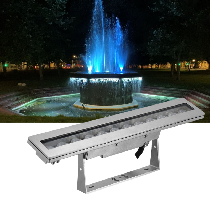 Submersible 316L Stainless Steel Recessed/Linear 36W RGBW/RGB DC24V IP68 Waterproof LED Pool Lights Warm White for Landscape