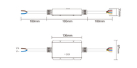 Miboxer Contrôleur de bande LED étanche Ip67 Wifi contrôlable à distance 5-en-1 Max 20a