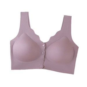 Reggiseno da donna <span class=keywords><strong>con</strong></span> <span class=keywords><strong>apertura</strong></span> frontale, senza fodera, senza cuciture, traspirante, confortevole, <span class=keywords><strong>con</strong></span> coppe grandi imbottite e spalline larghe - Product Image 5