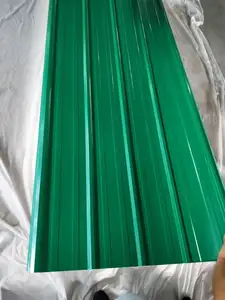 Material de construcción Recubierto de color Dx51d Hoja de techo corrugado de acero galvanizado prepintado