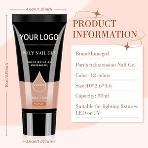 Kit de Gel Poly pour Ongles 24 Couleurs Séchage Rapide 30ml – Manucure DIY, Gel de Construction Effet Gelée, Extension, Paillettes, <span class=keywords><strong>Vernis</strong></span> à Ongles Acrylique - Product Image 6