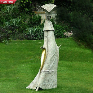 Estatua abstracta de bronce, escultura de <span class=keywords><strong>la</strong></span> <span class=keywords><strong>fuerza</strong></span> veneciana, para parque al aire libre, tamaño real, para jardín - Product Image 6