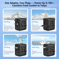 Adaptador de Viaje Universal 2026, Superventas, PD 35W, de EE. UU. a Europa, Reino Unido, Australia, Asia y Todo el Mundo, con Tomas de Corriente Alterna
