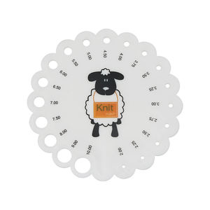 JP <span class=keywords><strong>Plastic</strong></span> Round Knit Needle Counter Tool 2,0-10mm Stricknadel-Lineal für Diy Handi crafts Dress making Sewing - Product Image 1