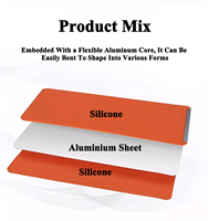 Support de téléphone portable, tablette et ordinateur portable en silicone flexible avec logo personnalisé, pliable, antidérapant et dissipant la chaleur