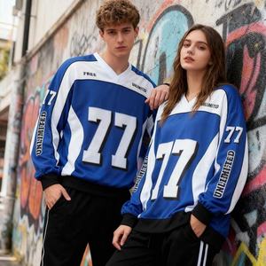 Camiseta Deportiva Casual de Manga Larga para Hombre, Estilo Streetwear, Bordado 3D, Estampado Gráfico Digital Personalizado, Hombros Caídos, Talla Grande - Product Image 1