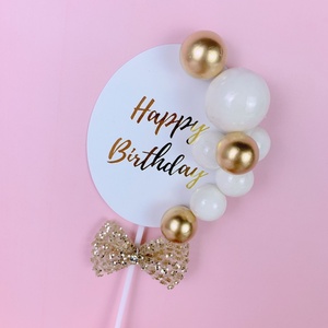 Suministros de Decoración para Pasteles al por Mayor, Globos para Bodas, San Valentín, Día de la Madre, Feliz Navidad, Adornos para Pasteles de Feliz Cumpleaños - Product Image 5