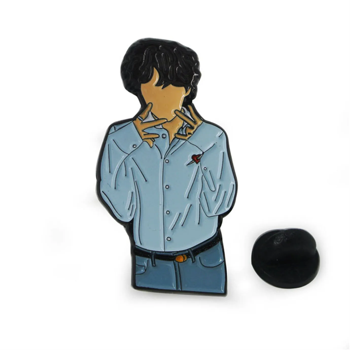 No minimum custom pin maker souvenir korean label lapel pins badge rose gold glitter soft hard enamel flower boy pin