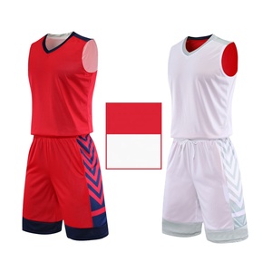 Ensemble de maillots de basket-ball réversibles personnalisés de haute qualité, design par sublimation, séchage rapide, uniformes grande taille, sweat-shirt et shorts - Product Image 1