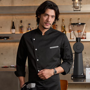 Chu Yibang, ropa de trabajo de cocina de gama alta, pantalones de Chef de Otoño de manga larga para hombres, tela de lona de nuevo estilo para uniformes de restaurante y Bar - Product Image 2
