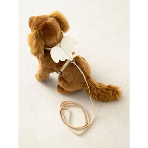 Harnais de luxe simple ailes d'ange pour chien beige avec caractéristiques personnalisées coton respirant et polyester pour chats - Product Image 1