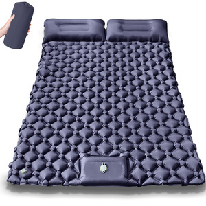 Hot Selling PVC Inflatable Moisture Proof Mattress Portable Foot Press Inflate <b>Pad</b> Outdoor Double Sleeping Mat for Camping - Product Image 1