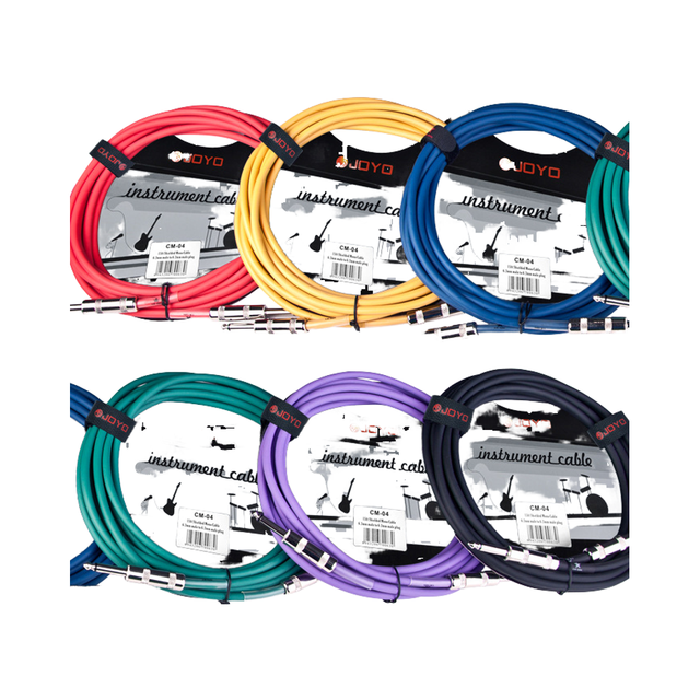 JOYO Zhuole CM-04/12 Double Straight Bass Electric Wood Guitar Speaker Connection Cable 6.35 Shielded Noise Rubber Copper