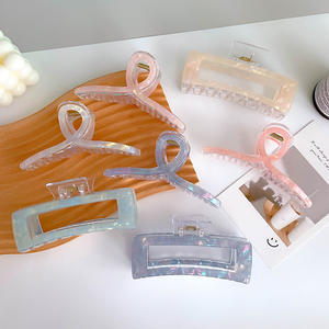 韩式发爪时尚欧美设计彩色几何形状亚克力发爪 - Product Image 1