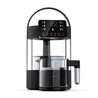 Bouilloire à thé électrique 3L+1L, 1800W, haute puissance, en verre, avec écran LED