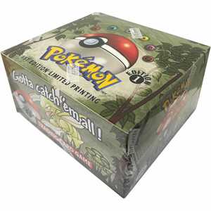 Boîte de boosters de cartes à collectionner <span class=keywords><strong>Pokémon</strong></span> Jungle Foil, cartes <span class=keywords><strong>Pokémon</strong></span> 1999 <span class=keywords><strong>1ère</strong></span> <span class=keywords><strong>édition</strong></span>, paquets de boosters vintage, cartes <span class=keywords><strong>Pokémon</strong></span> en vrac, coffret cadeau - Product Image 1