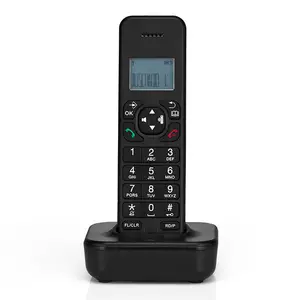 Dect 6.0 telefone sem fio amplificado, com sistema de resposta digital voip com função sos portátil sem fio