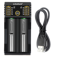 Chargeur de batterie intelligent USB Type-C Liitokala LII-202 4.2V pour batteries Li-Ion 18650/21700, pack de batteries au lithium rechargeable, 2 emplacements de charge