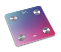 Báscula Inteligente Uetooth para Grasa Corporal, Báscula Digital de Baño con App, LED, 180 kg, 28x28 cm