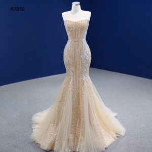 Robe de soirée sans manches à épaules dénudées pour femme, nouveau design RSM67339 - Product Image 1