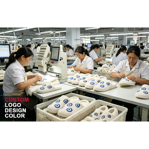 Pantuflas Personalizables al por Mayor, Lindas y Suaves, con Diseño de Corazón y Ojo Turco, de Felpa, para el Hogar, para Mujer, de Invierno, Planas y Cálidas - Product Image 1
