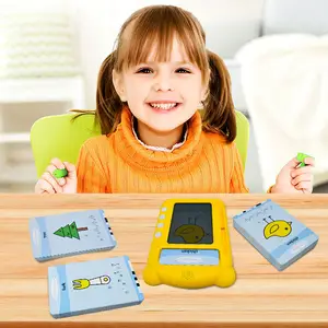 Electronic Teaching Resources Reader Enlightenment literacy English 50 Double-sided Flash Cards Kids LCD Drawing Board