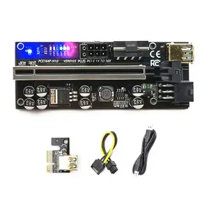 VER010S PCIE Riser 010s Plus Кабель Riser SATA 15 контактов на 6 контактов питания Pci Express X16 расширитель GPU Riser Card