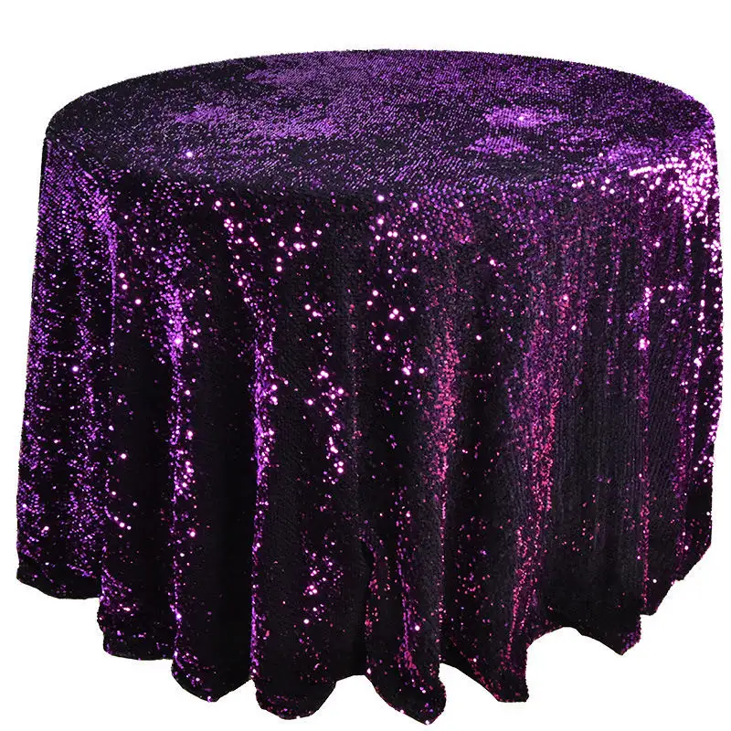 Premium Payette Sparkly 120" inch Sequin round Tablecloth for Wedding Party Kitchen Dining Catering