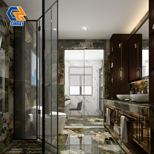 Carrelage de sol intérieur en porcelaine brillante 600x600mm 9mm, imitation pierre, antidérapant, pour hôtel moderne haut de gamme, salle de bain, villa - Product Image 2