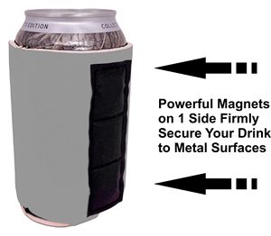 Manchons isothermes magnétiques réutilisables en néoprène vierges pour canettes, bière, sodas, boissons et bouteilles d'eau – Idéal pour les anniversaires - Product Image 2
