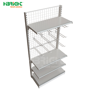 Highbright Metal <b>Wire</b> Mesh Back Panel Gondola <b>Shelving</b> Double Sided Single Sided Retail Display <b>Rack</b> for Supermarket and Grocery - Product Image 3