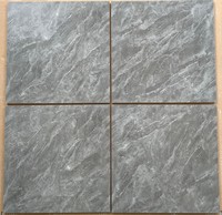 Carreaux de sol en céramique autocollants gris-blanc 300x300mm, aspect marbre, briques réfractaires, antibactériens, imperméables et renforcés pour la pièce