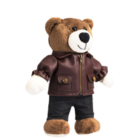 Peluche Ours Teddy Moto en Coton PP, Grande, Super Douce, Anti-stress, avec Nœud Papillon, pour Canapé, pour Couples, Saint-Valentin 14+
