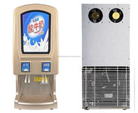 Distributeur de yaourt réfrigéré commercial, machine à distribuer du lait/jus/yaourt/boissons avec 2 sacs BIB de 10L