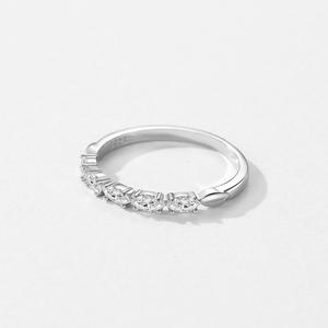 <span class=keywords><strong>9</strong></span> Toderi 925 Zirconia cúbica de plata esterlina Marquise Cut CZ Fila Ajuste de tensión Anillos de compromiso certificados de terceros para mujeres - Product Image 2