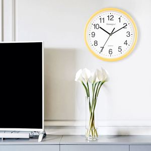 Small Mini 6inch Plastic Frame <b>Wall</b> <b>Clock</b> <b>Silent</b> for Living Room Decoration - Product Image 2