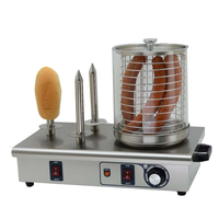 Chauffe-Plat Électrique Commercial pour Hot-Dogs 0.8KW, Chauffe-Plat de Comptoir en Acier Inoxydable à Chauffage Rapide pour Magasin de Proximité et Snack-Bar