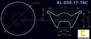 Lente de cristal COB de ángulo estrecho de 50mm TIR <span class=keywords><strong>Led</strong></span> para <span class=keywords><strong>reflector</strong></span> de foco <span class=keywords><strong>Led</strong></span> - Product Image 4