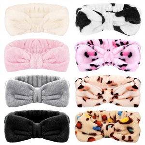 8 Bandeaux de Lavage Facial <span class=keywords><strong>pour</strong></span> Femmes, Bandeaux Doux en Microfibre avec Nœud <span class=keywords><strong>pour</strong></span> Spa et Maquillage, Bandeaux de Soin de la Peau - Product Image 1