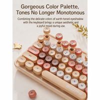 Clavier et souris sans fil MOFii SWEET, couleurs pastel esthétiques, touches multimédias, 1200 DPI, optique, pour bureau, ordinateur portable