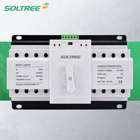 Interruptor de Transferencia Automática Trifásico 4P 63A 100A 125A 380V 400V Clase CB ATS de Doble Alimentación para Respaldo de Generador