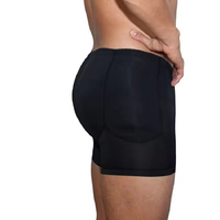 Shorts sexy respirants personnalisés avec logo en gros, conçus pour les hommes, sous-vêtements pour hommes, culotte rembourrée pour soulever les fesses
