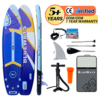 Planche à pagaie gonflable de 11'6'' pour adultes, SUP de randonnée stable de 15 cm d'épaisseur, planche à pagaie DWF, 350 cm
